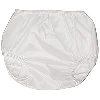 Waterproof 100% Nylon Diaper Pants, White, X-Large Fits 32-35 pounds (2 Count)