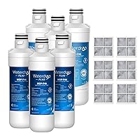 Waterdrop & Waterdrop Plus LT1000PC ADQ747935 MDJ64844601 Refrigerator Water Filter and Air Filter, Replacement for LG® LT1000P®, LMXS28626S, LFXS26973S, ADQ74793502 and LT120F®, 6 Combo