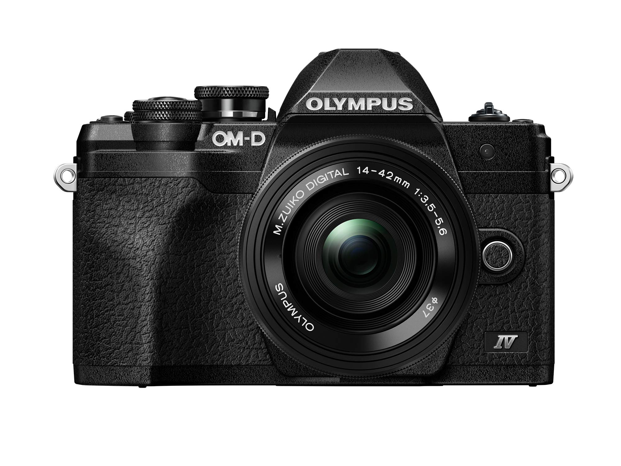 Olympus OM-D E-M10 Mark IV Black Body with Black M.Zuiko Digital ED 14-42mm F3.5-5.6 EZ Lens Kit (Renewed)