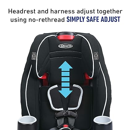 Graco Atlas 65 2 in 1 Harness Booster Seat | Harness Booster and High Back Booster in One, Glacier , 19x22x25 Inch (Pack of 1)