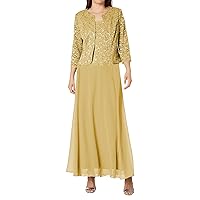 SERYO Mother of The Bride Dresses Lace Jacket - Long Chiffon Mother of The Groom Dresses