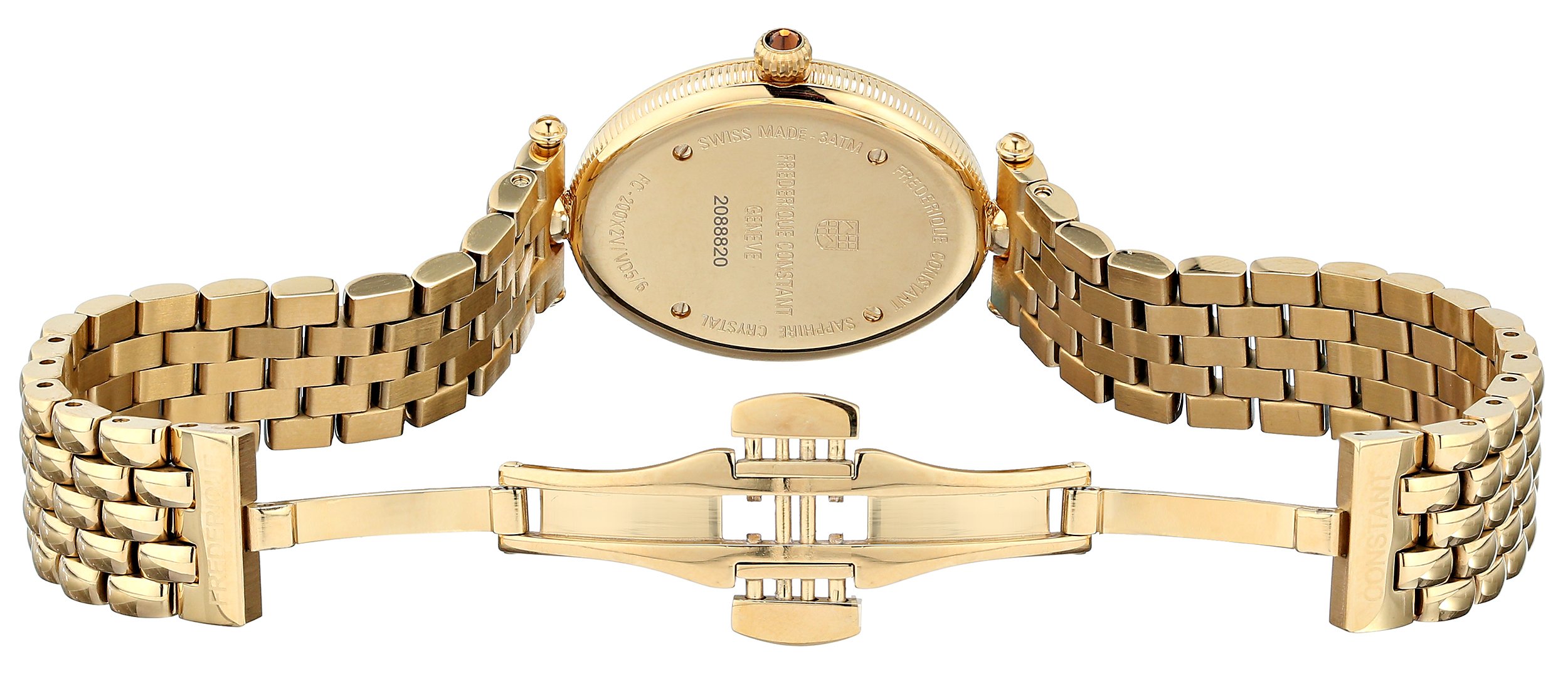Frederique Constant Women's FC-200MPW2V5B Art Deco Classics Analog Display Swiss Quartz Gold Watch