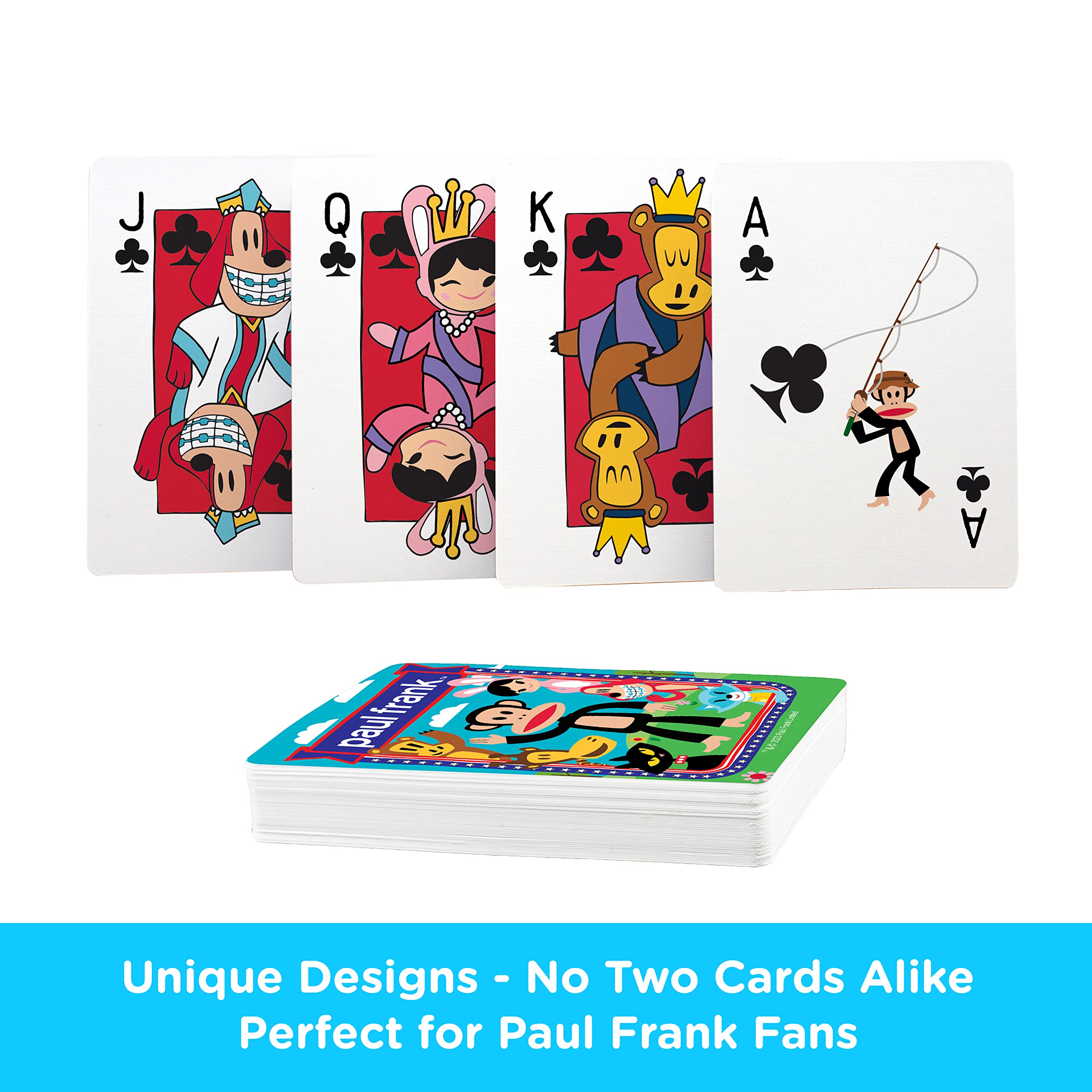 AQUARIUS Paul Frank Playing Cards – Paul Frank Themed Deck of Cards for Your Favorite Card Games - Officially Licensed Paul Frank Merchandise & Collectibles