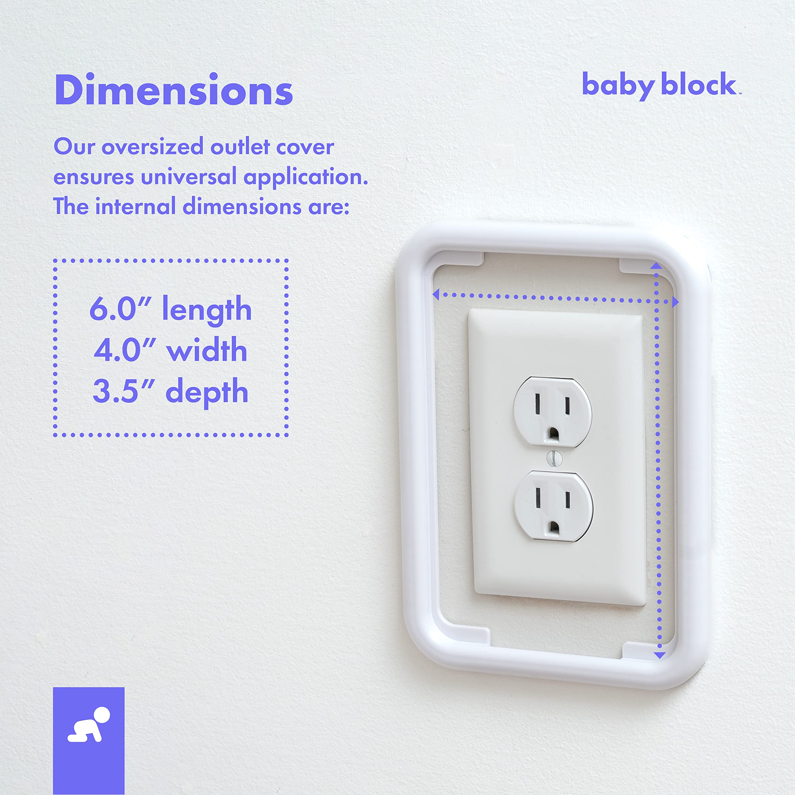 Baby Proof Outlet Cover Box | Plug Covers for Electrical Outlets | Wall Plug Socket Protectors | Outlet Covers | Baby Safety & Childproof Locks