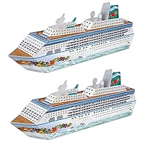 Beistle 2 Piece Three Dimensional Fillable Cruise Ship Table Centerpieces, 13.25