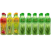 Aloe Vera Drink With Pure Aloe Pulp (Pack Of 16) 10 x Original, 2 x Mango, 2 x Pineapple, 2 x Strawberry