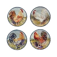 Certified International Rooster Meadow 36 oz. Soup/Cereal Bowls, Set of 4