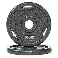 Signature Fitness Cast Iron Plate Weight Plate for Strength Training and Weightlifting, Standard or Olympic, Multiple Sizes