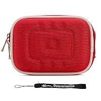 Red Nylon Durable Slim Cover Cube Carrying Case with Mesh Pocket for Nikon Coolpix Point and Shoot Cameras