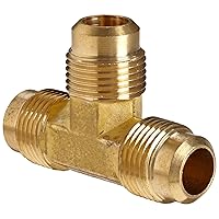 Anderson Metals Brass Tube Fitting, Flare Tee, 5/16