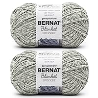 Bernat Blanket Speckle Winter Leaf Yarn - 2 Pack of 10.5oz/300g - Polyester - #6 Super Bulky - 220 Yards - Knitting & Crochet