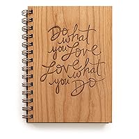 Do What You Love Wood Journal [Notebook, Sketchbook, Spiral Bound, Blank Pages]