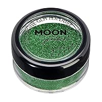 Classic Ultrafine Glitter Dust by Moon Glitter – 100% Cosmetic Glitter for Face, Body, Nails, Hair and Lips - 5g - Green