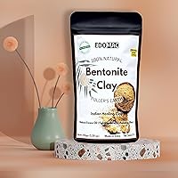 Organic Bentonite Clay Powder From India - for Detoxify & Cleansing Facial mask - Crystal Clear Radiance: Dive into Pure Beauty with Indian Healing Clay (5.29 oz)