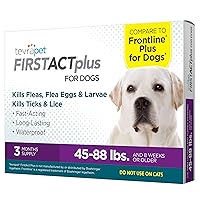 FirstAct Plus Flea and Tick Topical for Dogs 45-88 Pounds, 3 Applicators