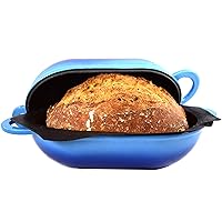 LoafNest: Incredibly Easy Artisan Bread Kit. Cast Iron Dutch Oven [2 quart] and Perforated Non-Stick Silicone Liner.