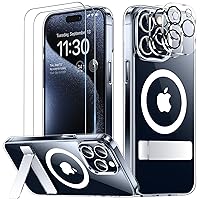 SPIDERCASE Magnetic for iPhone 15 Pro Max Case, [3 Stand Ways][ Military Grade Drop Protection] with Invisible Stand Shockproof Slim Case for iPhone 15 Pro Max 6.7