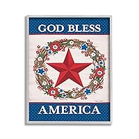 Stupell Industries God Bless America Wreath Framed Giclee Art by Annie LaPoint