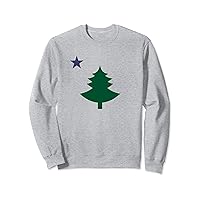 Old Maine State Flag 1901 Pine Tree Star Sweatshirt