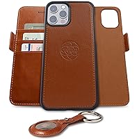 Dreem Bundle: Fibonacci Wallet Case for iPhone 13 Pro Max with Liberate AirTag Holder [Caramel]