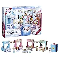 Frozen Disney 2 Twirlabouts Surprise Celebration Playset, 5 Dolls, 4 Convertible Sleds, 12 Accessories, Toy for Kids 3 and Up