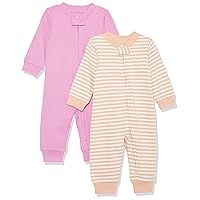 Amazon Aware Unisex Babies' Snug Fit Footless Cotton Pajamas, Pack of 2