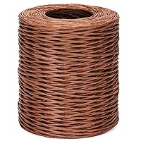KINGLAKE Floral Wire Vine Wire Bind Wire, Paper Covered Bind Wire, 656 Feet Rustic Wrapping Wire, 2mm Brown Wire for Crafts, Flower Bouquets Crown, DIY Projects, Wedding, Christmas Wreaths