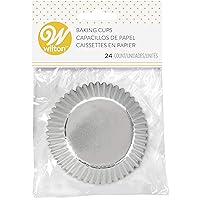 Wilton BAKECUPS SILVER FOIL 24CT, 2 inches