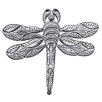 NOVICA Handmade Silver Filigree Brooch Pin Fine Sterling No Stone Peru Animal Themed Good Luck [2.4 in L x 2.4 in W] 'Filigree Dragonfly'