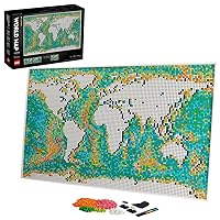 LEGO® Art World Map 31203 Building Kit; Meaningful, Collectible Wall Art for DIY and Map Enthusiasts