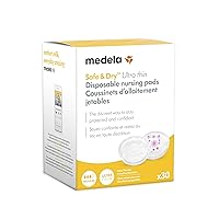 Safe & Dry Ultra Thin Disposable Nursing Pads, 30 Count Breast Pads for Breastfeeding, Leakproof Design, Slender and Contoured for Optimal Fit and Discretion