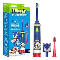 Play Action Sonic The Hedgehog Toothbrush Kit, Interactive Battery Operated Toothbrush with Lights, Music and Games, Batteries Included, Ages 3+