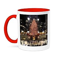 3dRose Christmas lights at Rockefeller Center in New York - Mugs (mug_45489_10)