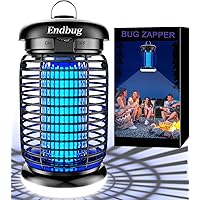 Endbug Bug Zapper, Bug Zapper Outdoor Indoor with LED Light, Electric Mosquito Zapper Fly Zapper, Waterproof Mosquito Killer Insect Zapper Fly Trap for Outside Patio Garden Backyard Home, Plug in