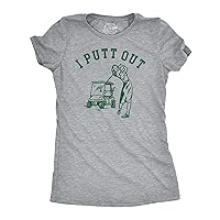 Womens Funny T Shirts I Putt Out Sarcastic Golfing Graphic Tee for Ladies