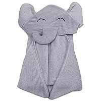 Premium Baby Bath Towel – Viscose Derived from Bamboo, Baby Hooded Towels - Newborn Essential Cute Grey Little Elephant -Perfect Baby Registry Gifts for Boy Girl