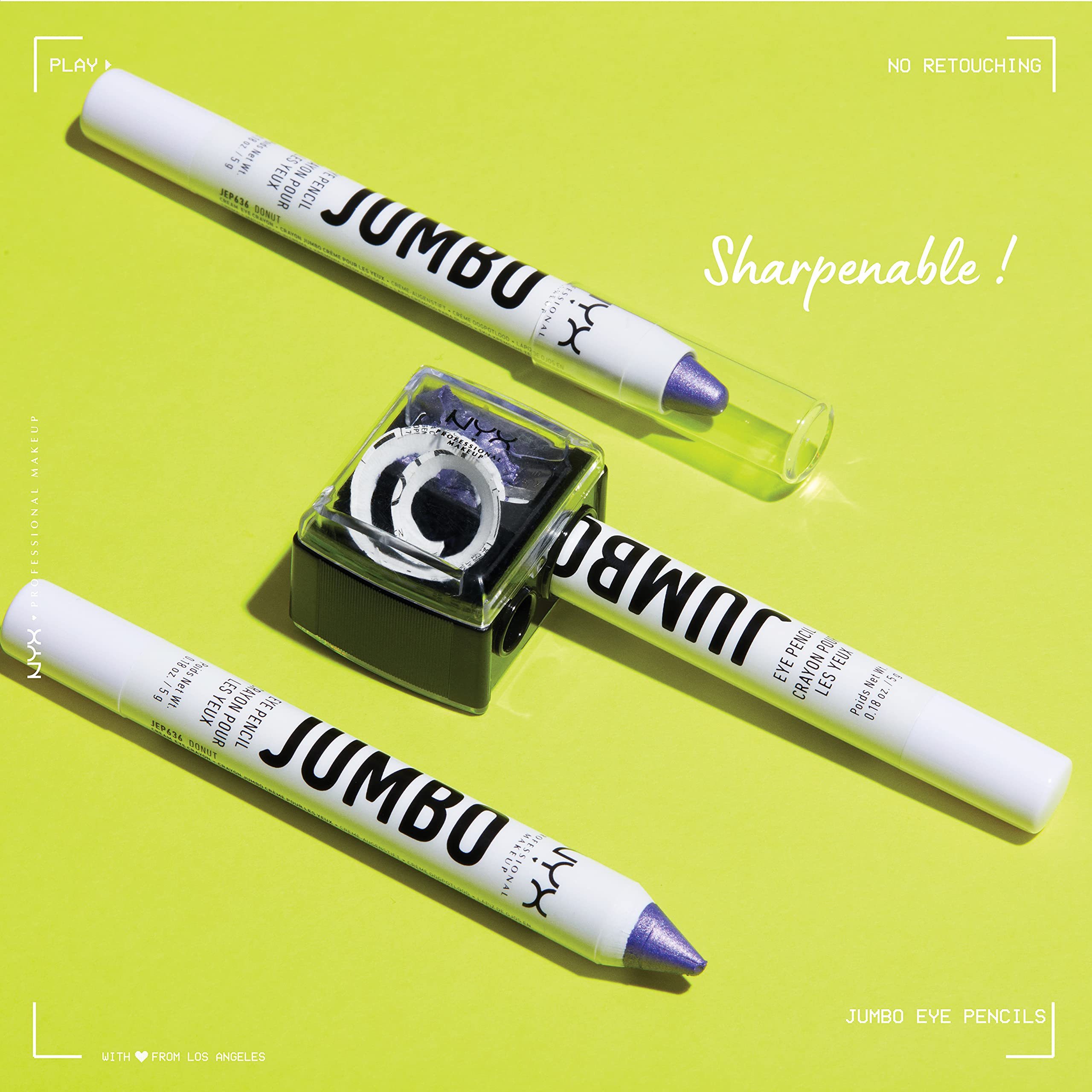 NYX PROFESSIONAL MAKEUP Jumbo Eye Pencil, Eyeshadow & Eyeliner Pencil - Frosting (Champagne)