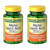 Alpha Lipoic Acid 200 mg, 100 Capsules (2 Pack)