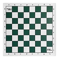 Tournament Roll Up Chess Board - Vinyl with Green Squares by WE Games