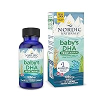 Nordic Naturals Baby’s DHA Vegetarian, Unflavored - 1050 mg Plant-Based Omega-3-1 oz - Supports Brain & Vision Development in Babies - Non-GMO, Vegan - 15 Servings