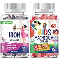 Magnesium Gummies for Kids & Iron Gummies for Adults - Iron Vitamins with Vitamin C