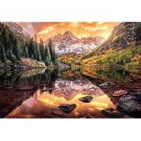 Buffalo Games - Maroon Lake Reflection - 2000 Piece Jigsaw Puzzle for Adults Challenging Puzzle Perfect for Game Nights - 2000 Piece Finished Size is 38.50 x 26.50