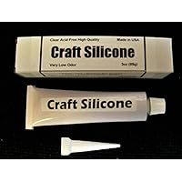 The Best Available Silicone for Crafts and Card Making. Clear Dimensional Craft Silicone Adhesive Glue Large 3 Oz (85g) Tube with Nozzel (Acid Free & Odorless)