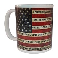 Rogue River Tactical Patriotic USA Flag Funny Coffee Mug Novelty Cup Gift America Pledge of Allegiance