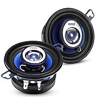 Pyle 2-Way Universal Car Stereo Speakers - 120W 3.5 Inch Coaxial Loud Pro Audio Car Speaker Universal OEM Quick Replacement Component Speaker Vehicle Door/Side Panel Mount Compatible PL32BL (Pair)