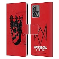 Head Case Designs Officially Licensed Watch Dogs Legion Ded Sec Skull Street Art Leather Book Wallet Case Cover Compatible with Motorola Moto Edge 30 Fusion