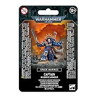 Games Workshop 48-70 Warhammer 40k - Space Marine Primaris Captain in Gravis Armour, Black