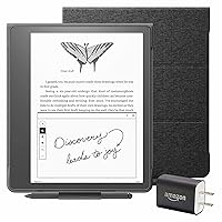 Kindle Scribe Essentials Bundle including Kindle Scribe (32 GB), Premium Pen, Fabric Folio Cover with Magnetic Attach - Black, and Power Adapter