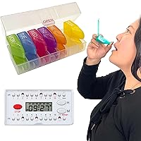 e-Pill MediShot 2 Times a Day x 7 Day Weekly Pill Organizer, Vitamin and Medicine Pill Box Reminder - with Timer