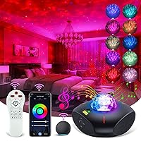 Galaxy Projector Work with Alexa Google Home - Northern Lights Aurora Projector W/Bluetooth Speaker - Star Projector with App & Remote Control - Smart Galaxy Light Projector with Multicolor Lights